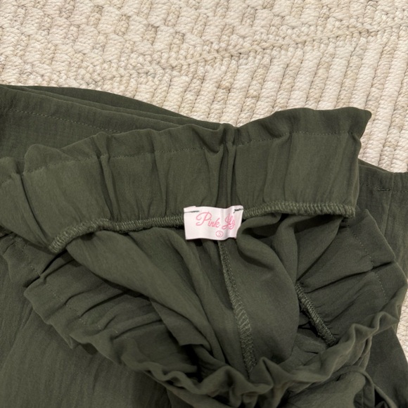 Pink Lily Olive Ruffle Pants - Picture 2 of 3